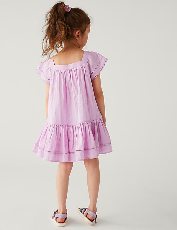 2pc Pure Cotton Dress and Scrunchie Outfit (2-8 Yrs)