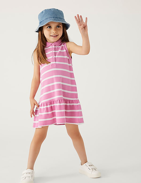 Pure Cotton Striped Dress 2 8 Yrs