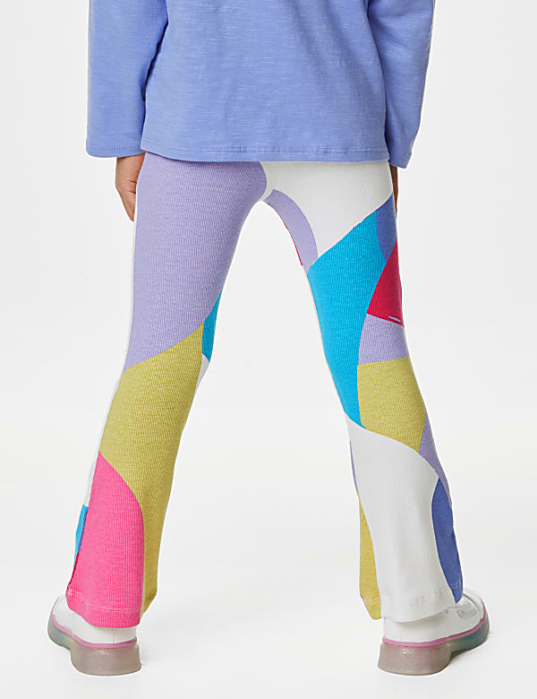 Cotton Rich Patterned Flared Leggings (2-8 Yrs)