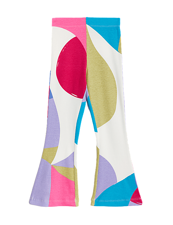 Cotton Rich Patterned Flared Leggings (2-8 Yrs)