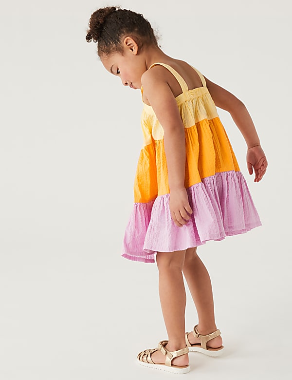 Pure Cotton Colour Block Dress