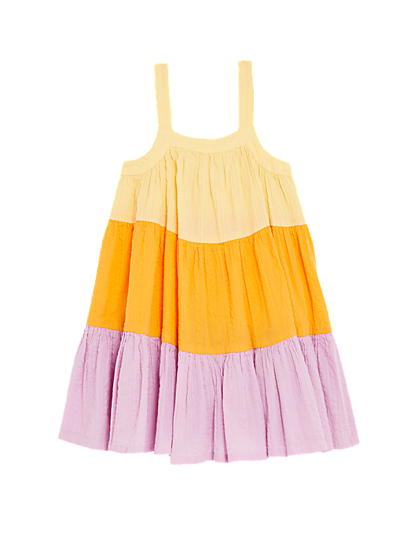 Pure Cotton Colour Block Dress