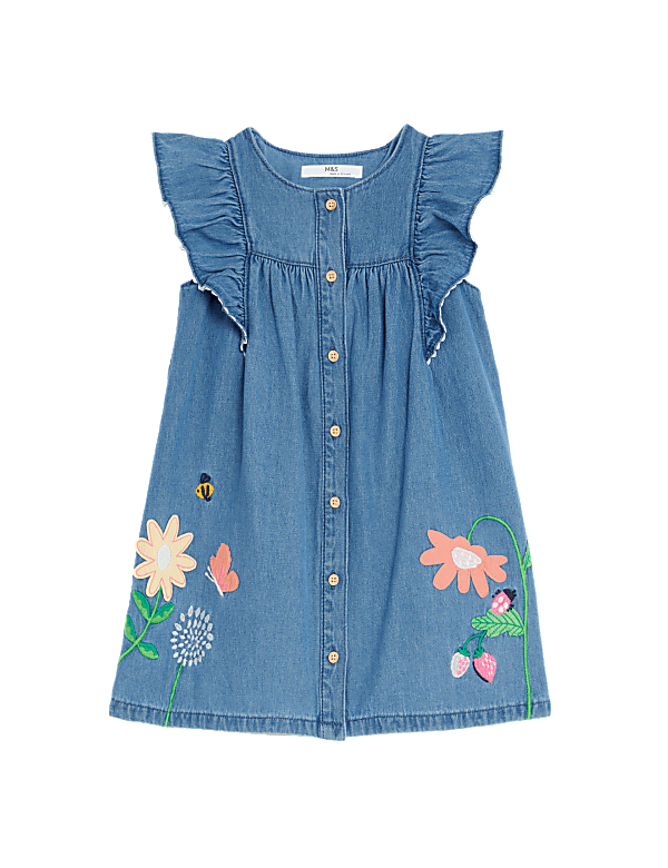 Denim Floral Dress