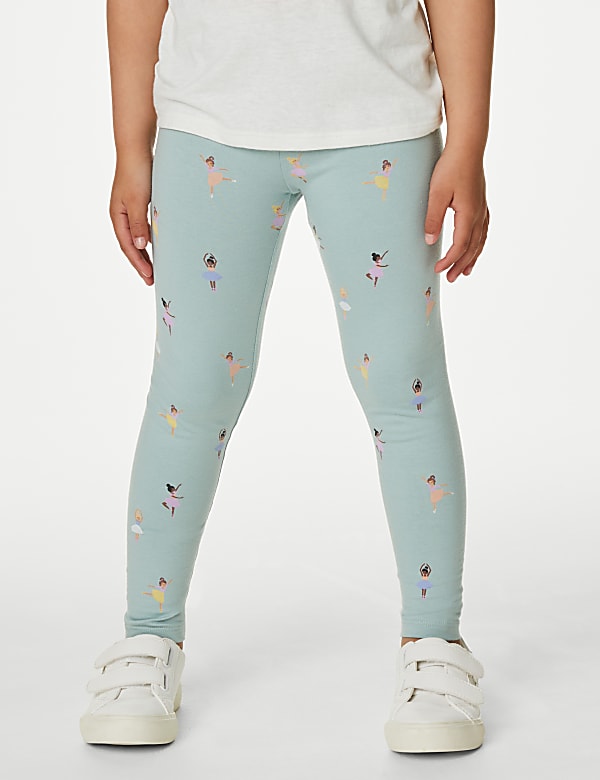 5pk Cotton Rich Ballet Leggings (2-8 Yrs)