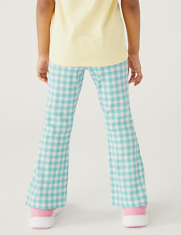 2pk Cotton Rich Gingham Trousers