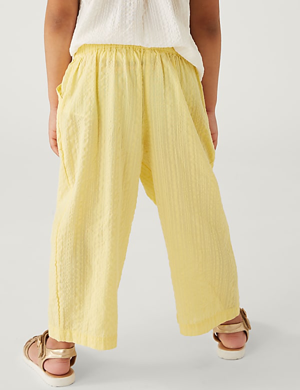 Pure Cotton Wide Leg Trousers