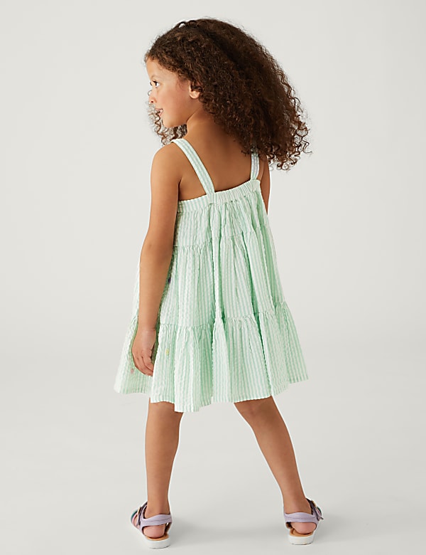 Pure Cotton Striped Dress