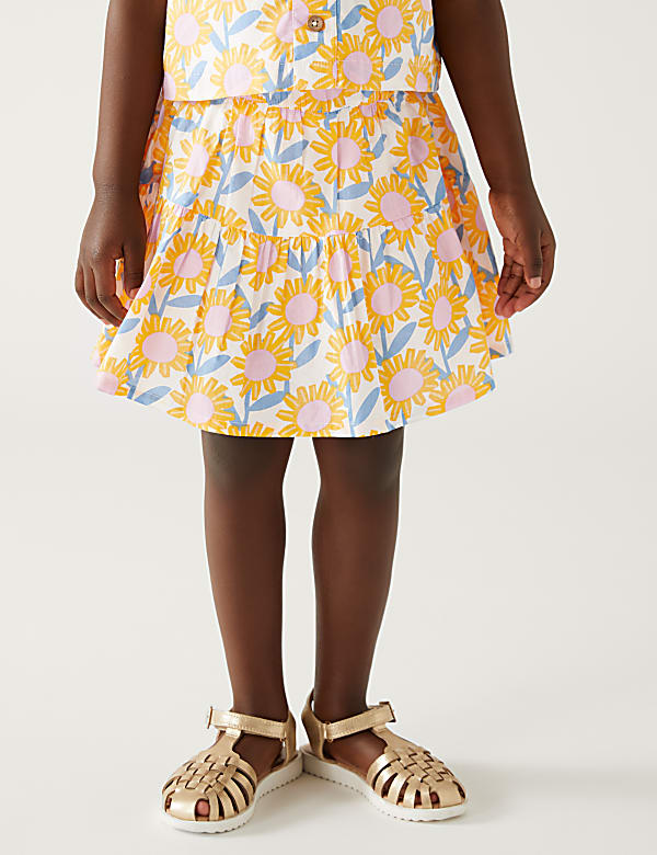 Pure Cotton Floral Skort (2-8 Yrs)