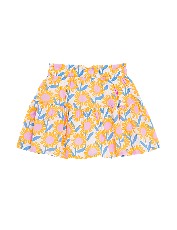 Pure Cotton Floral Skort (2-8 Yrs)