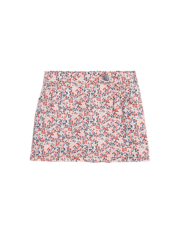 Denim Floral Skort (2-8 Yrs)