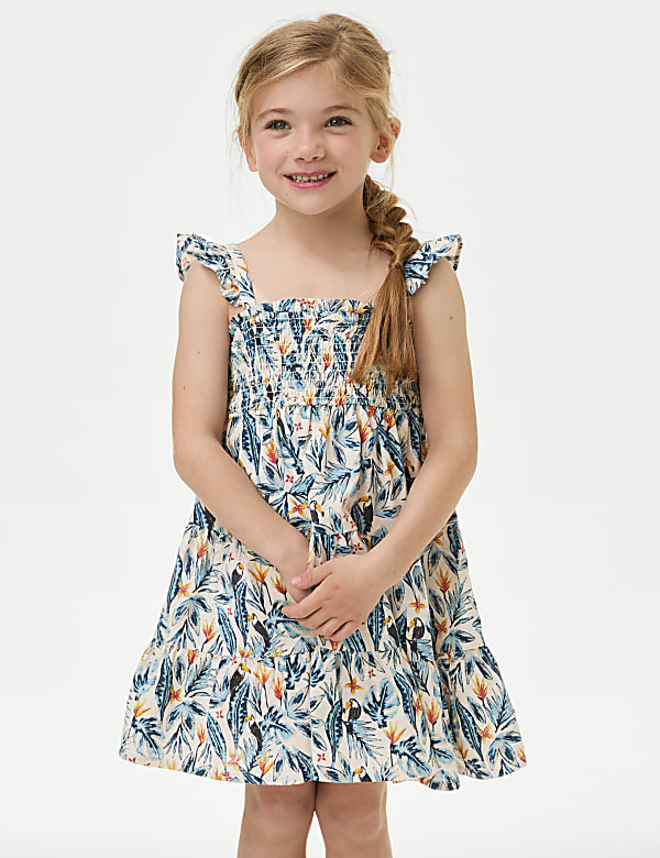 Pure Cotton Mini Me Printed Dress (2-8 Yrs)