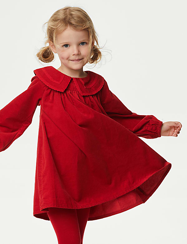 2pc Cotton Rich Corduroy Dress Outfit (2-8 Yrs) - CA