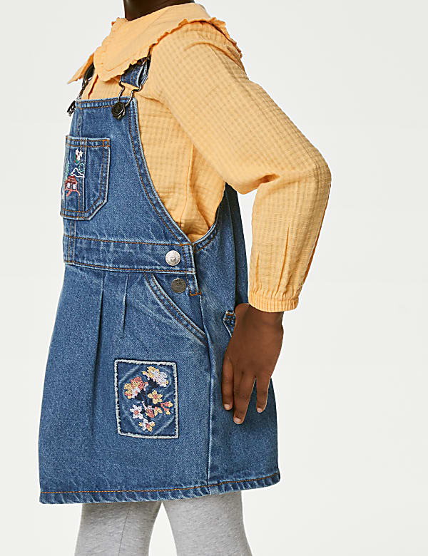 2pc Pure Cotton Squirrel Pinafore Outfit (2-8 Yrs)
