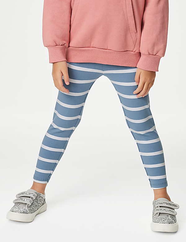 3pk Cotton Rich Patterned Leggings (2-8 Yrs)