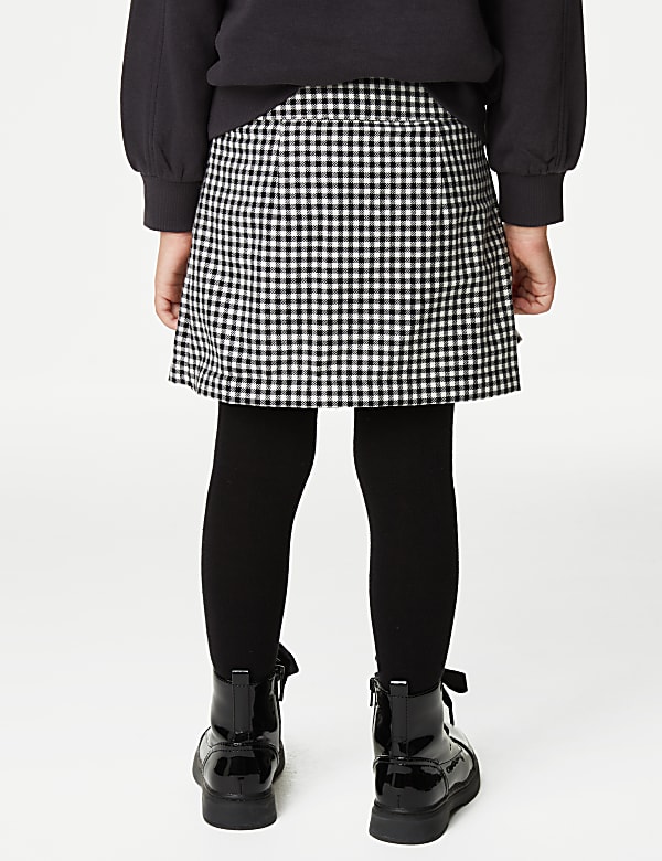 Cotton Rich Gingham Skirt with Tights (2-8 Yrs)