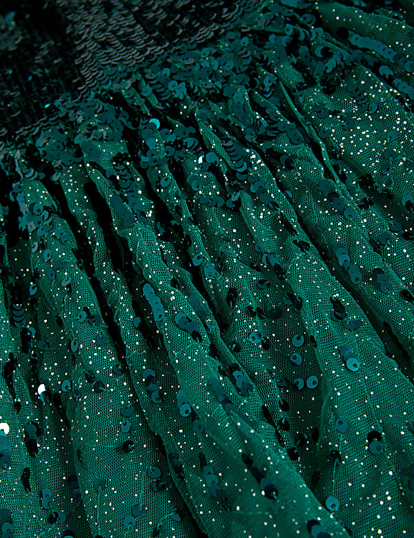 Sequin Tulle Party Dress (2-8 Yrs)