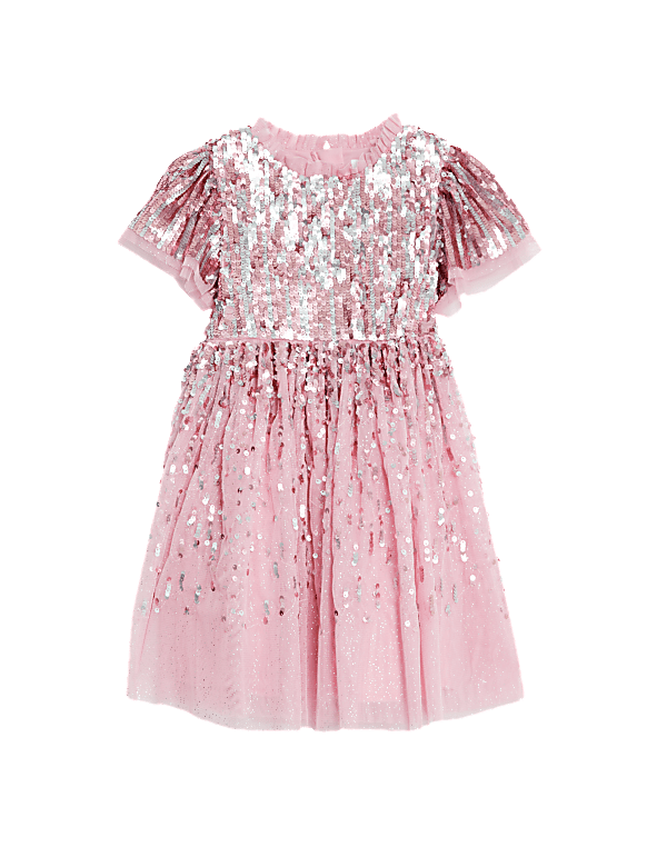 Buy Sequin Tulle Party Dress 2 8 Yrs at Marks Spencer