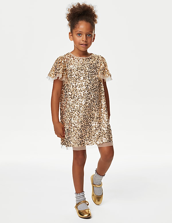 Buy Sequin Dress 2 8 Yrs at Marks Spencer