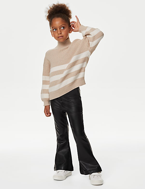 Pantalon coupe evasee du 2 au 8 ans BLACK Leggings M S CH