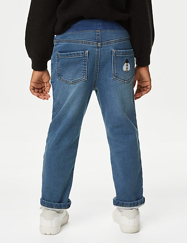 Regular Embroidered Elasticated Waist Jeans (2-8 Yrs) - NO