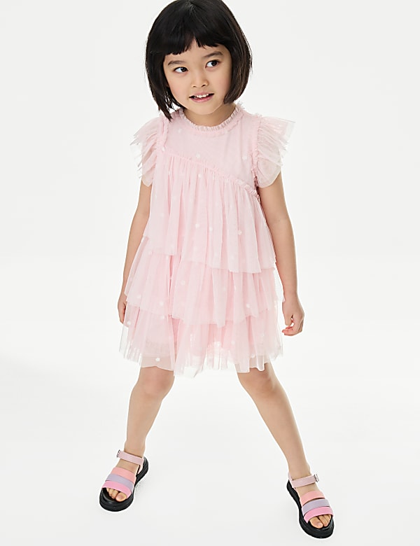Embroidered Tulle Dress (2-16 Yrs)