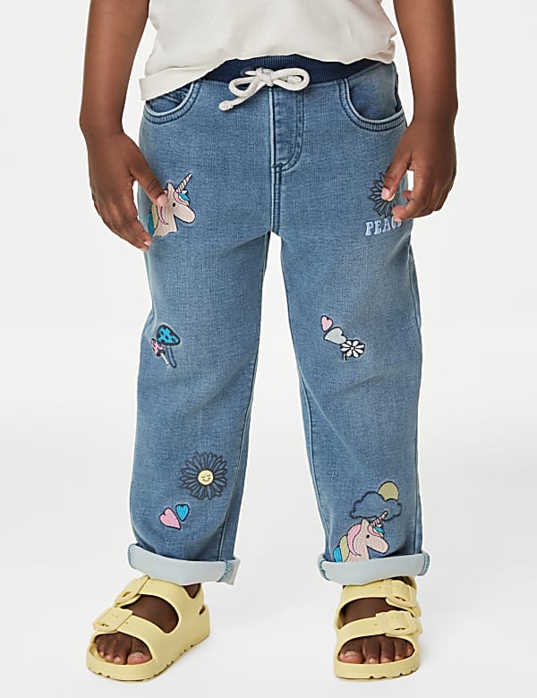 Regular Cotton Rich Unicorn Jeans (2-8 Yrs)