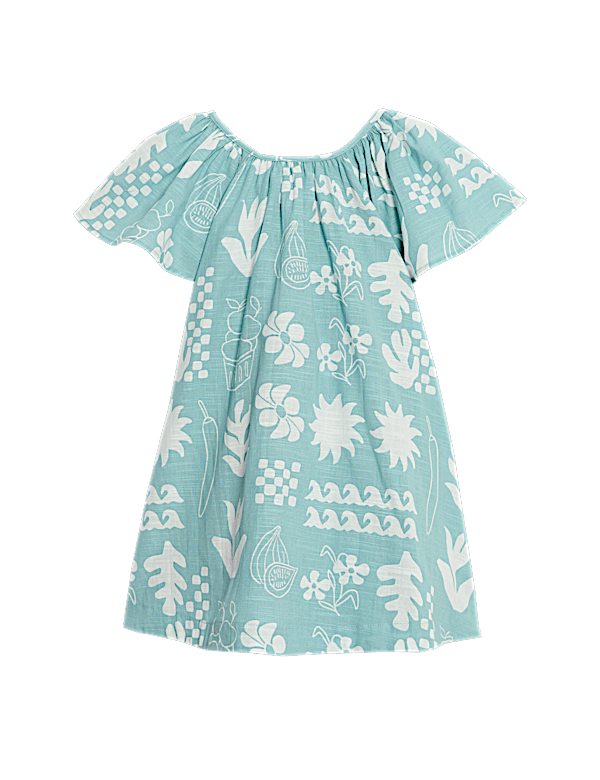 Pure Cotton Surf Print Dress (2-8 Yrs)