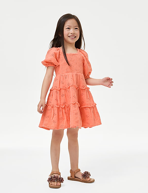 Robe 100&nbsp;% coton &agrave; motif brod&eacute; (du 2 au 8&nbsp;ans) - LU