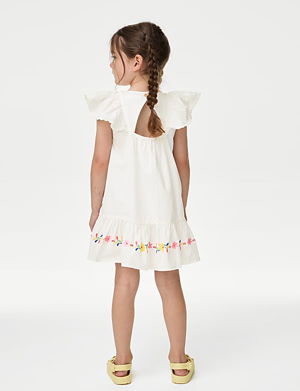 Pure Cotton Embroidered Dress (2-8 Yrs)