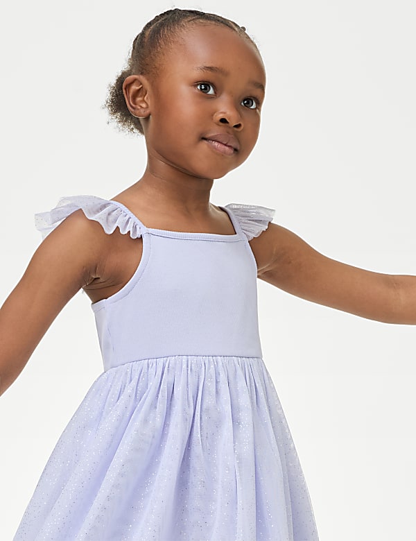 T&uuml;llkleid aus Baumwollmischgewebe (2&ndash;8 J.) - AT