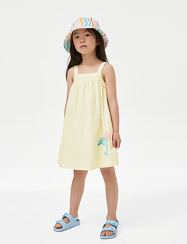 Robe à motif dauphins 100&nbsp;% coton (du 2 au 8&nbsp;ans) - CH