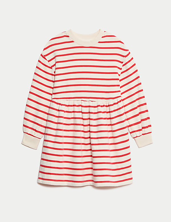 Cotton Rich Striped Jumper Dress (1-8 Yrs) - AU