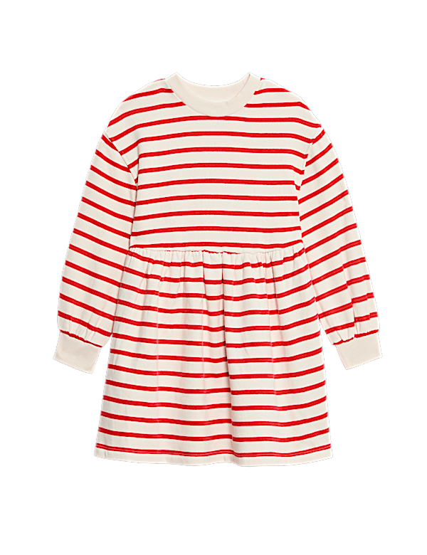 Cotton Rich Striped Jumper Dress (1-8 Yrs)