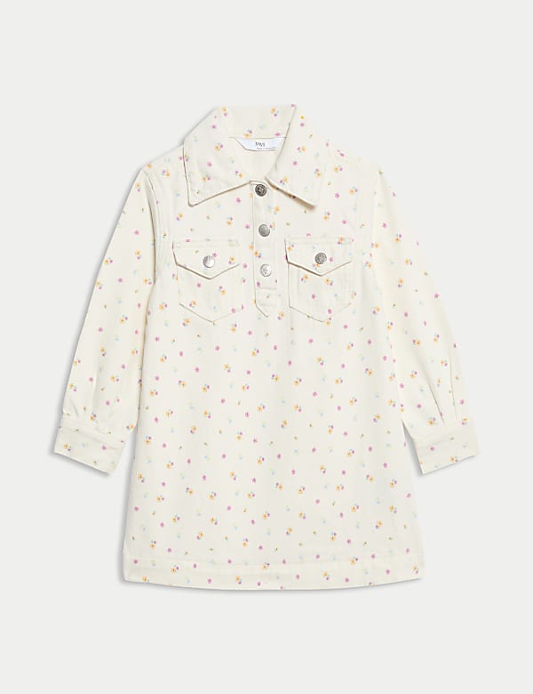 Denim Ditsy Floral Dress (2-10 Yrs) - ES