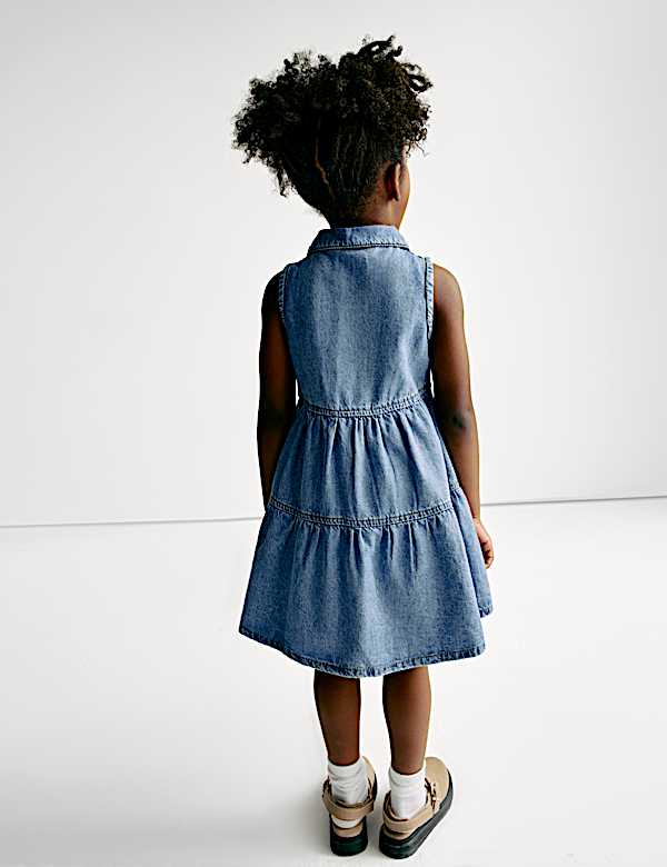 Denim Collared Dress (2-8 Yrs)