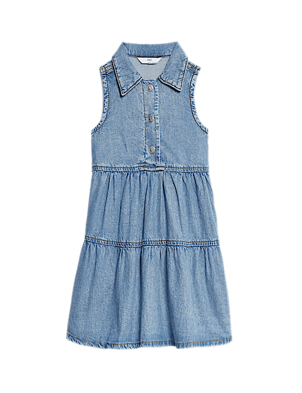 Denim Collared Dress (2-8 Yrs)