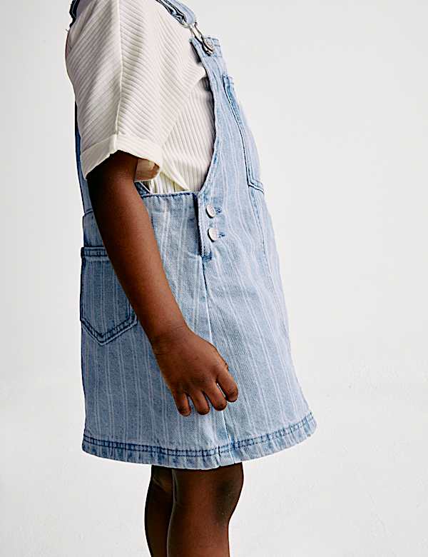 Denim Stripe Pinafore Outfit (2-8 Yrs)