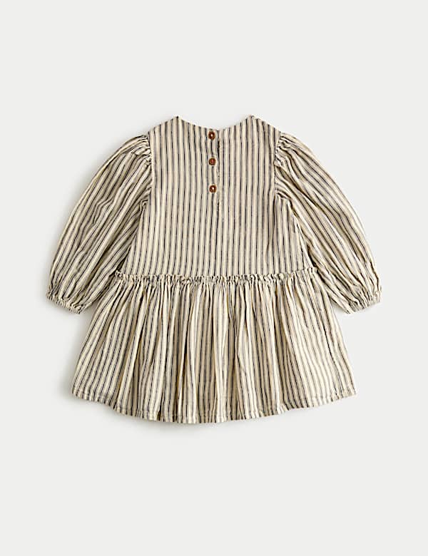 2pc Cotton Rich Striped Dress & Tights Set (1-10 Yrs) - US