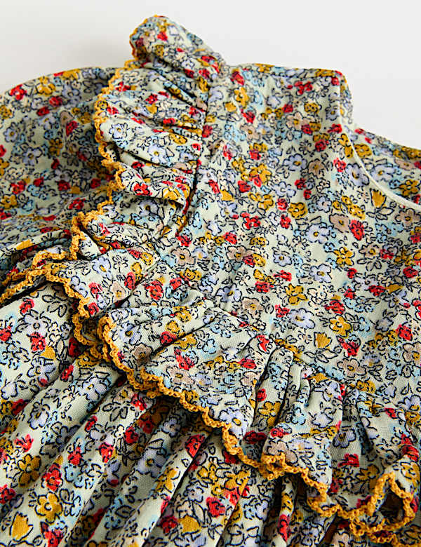 2pc Cotton Rich Floral Dress & Tights Set (1-10 Yrs) - US