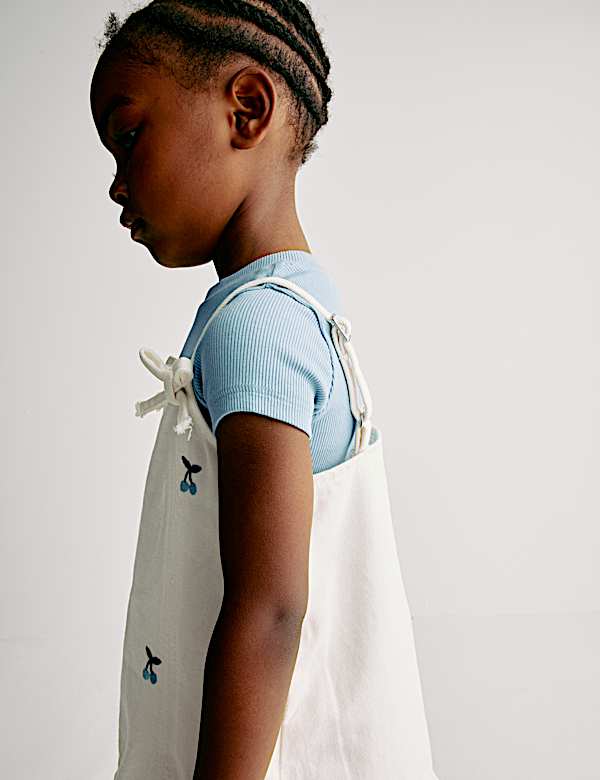 Embroidered Pinafore Dress and T-Shirt (2-16 Yrs) - CY