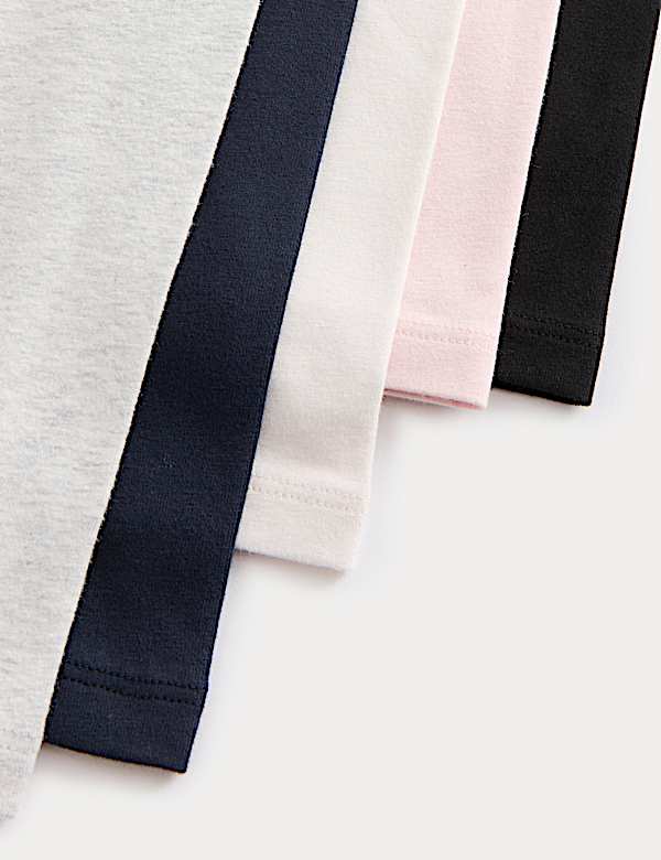 מארז 5 מכנסי טייץ מבד עשיר בכותנה (8-2 שנים) - IL