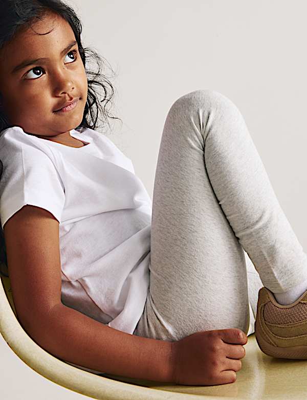 5 Pack Cotton Rich Leggings (2-8 Yrs) - BN