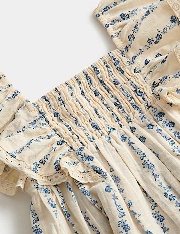 Pure Cotton Ditsy Floral Dress (2-10 Years)