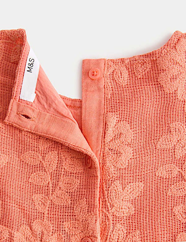 Pure Cotton Floral Lace Dress (2-10 Years)