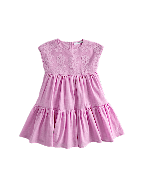 Pure Cotton Floral Lace Dress (2-10 Years)
