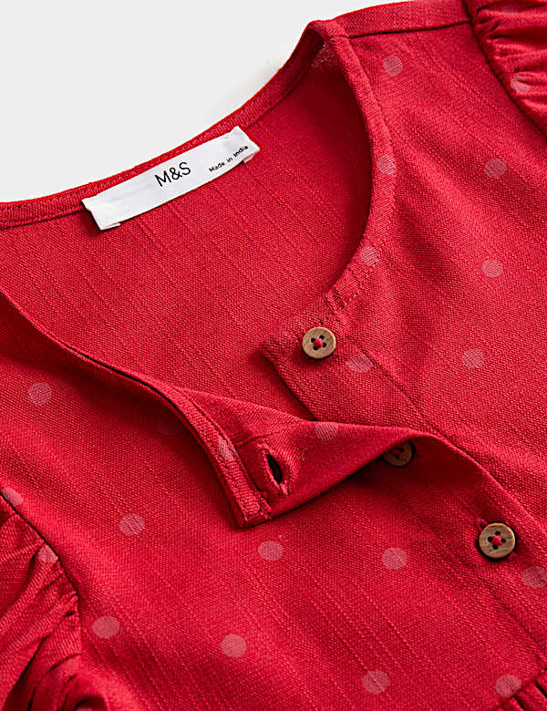 Pure Cotton Polka Dot Dress (2-10 Yrs)