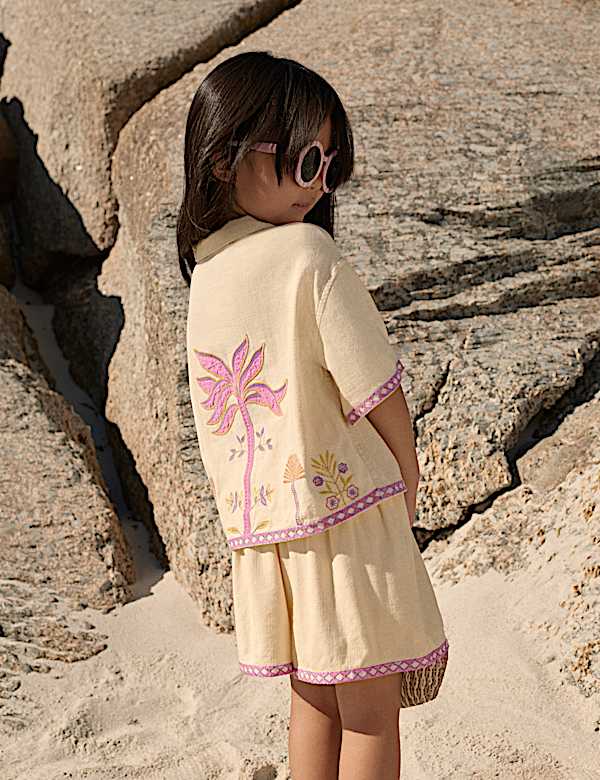 2 Piece Pure Cotton Palm Tree Outfit (2-10 Yrs)