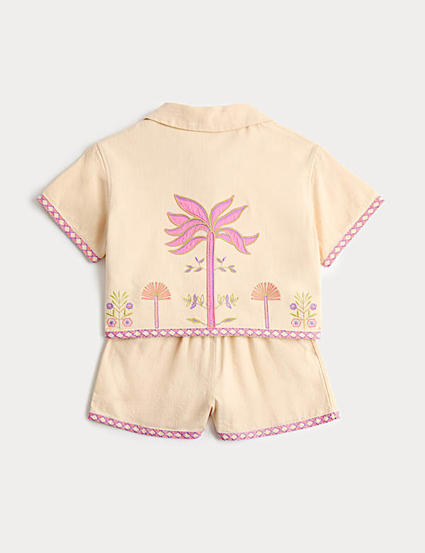 2 Piece Pure Cotton Palm Tree Outfit (2-10 Yrs)