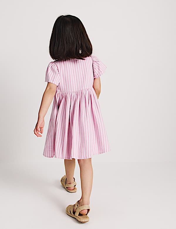 Pure Cotton Striped Dress (2-10 Yrs) - MV
