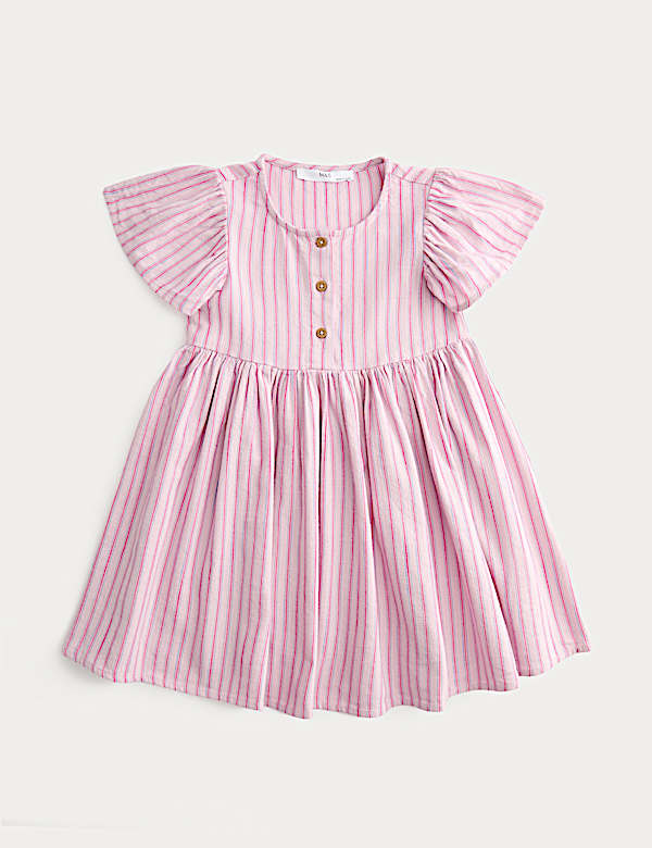 Pure Cotton Striped Dress (2-10 Yrs) - MV